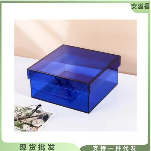 现代简约创意蓝色饰品摆件样板房售楼处桌面茶几书架茶几蓝色系列