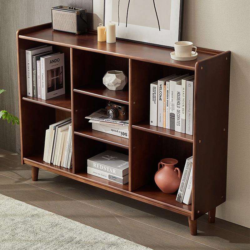 置物架实木组合纳格简易矮格子轻柜儿童书柜落地收纳书柜书架日式