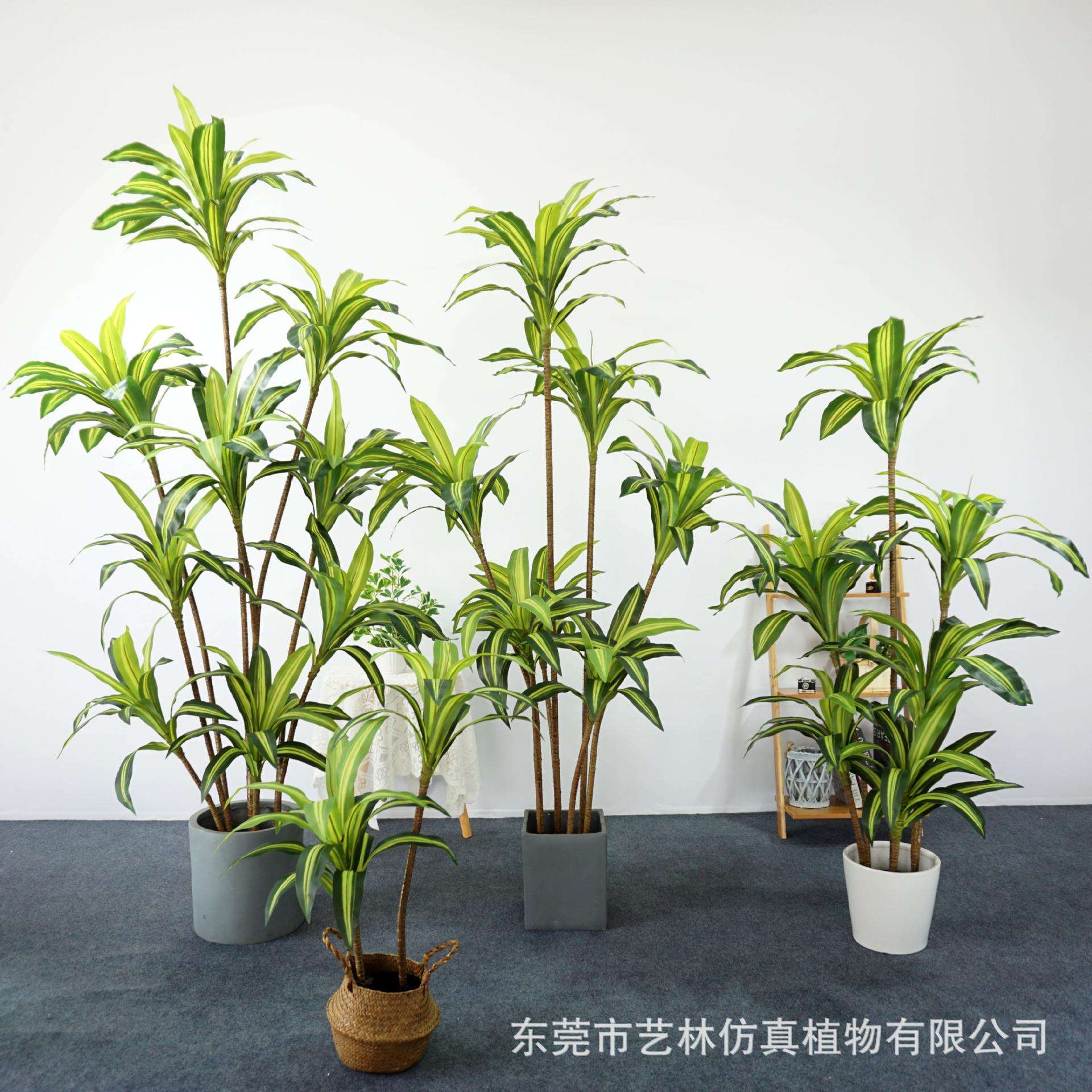 北欧仿真绿植巴西木盆栽植物巴西铁假树室内客厅落地盆景装饰摆件