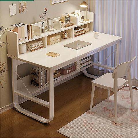 写字桌初中生学生家卧室女生中学生书桌书架一体桌椅子学习桌子