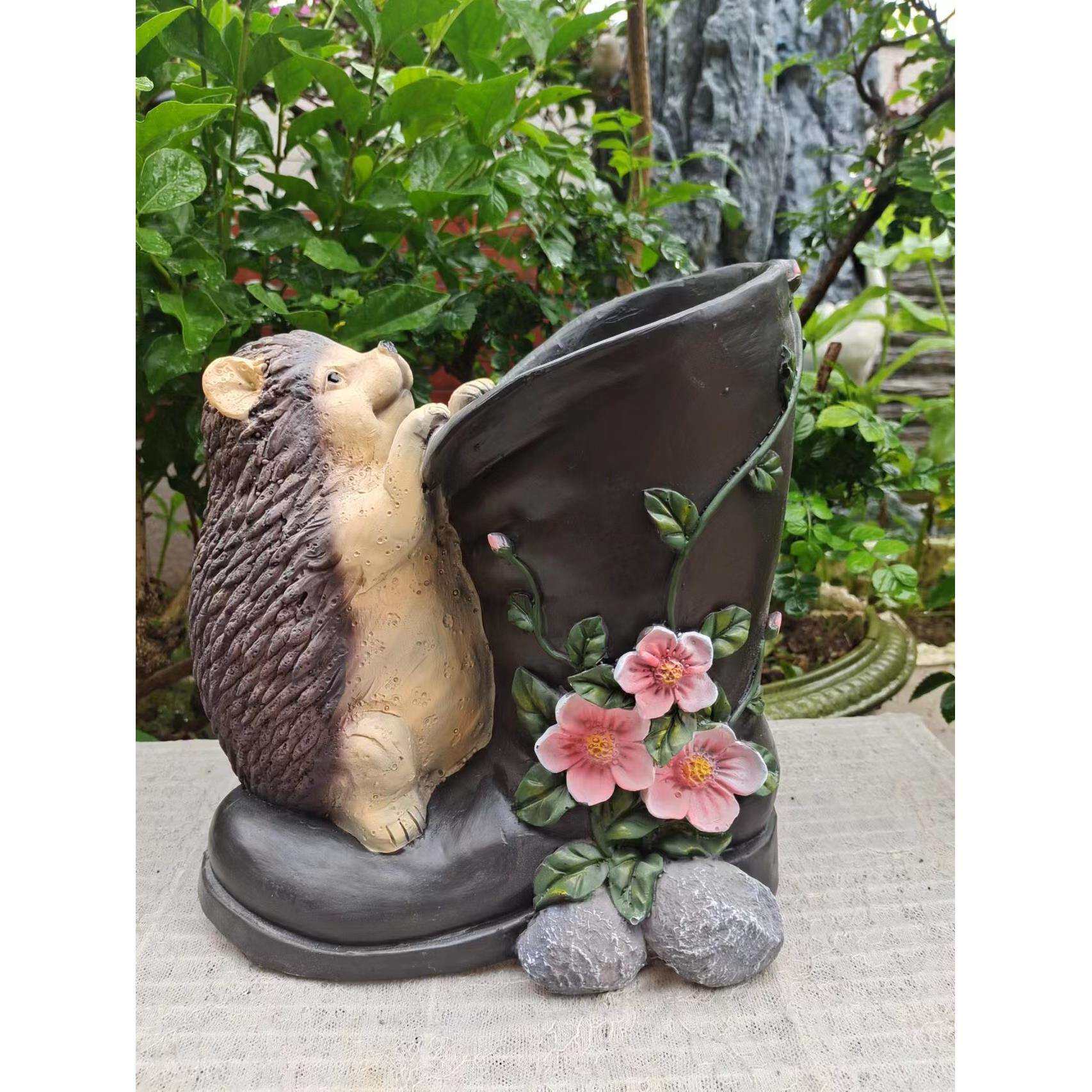 树脂工艺品花园摆件花盆种植花盆可爱摆件创意装饰品