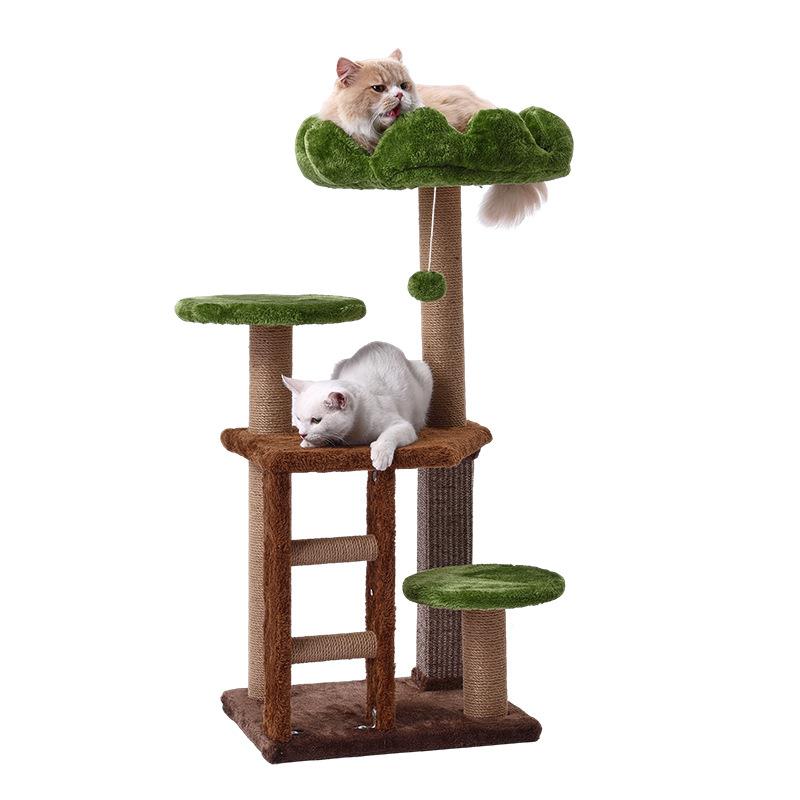 猫爬架一体窝抑菌除臭除甲醛花朵猫爬架太空舱猫窝不占地小型猫架