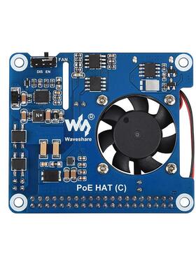 树莓派3B+/4B以太网供电扩展板C型支持802.3af/at网络标准