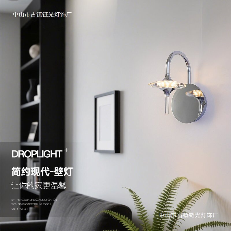极简轻奢别墅楼梯水晶长吊灯