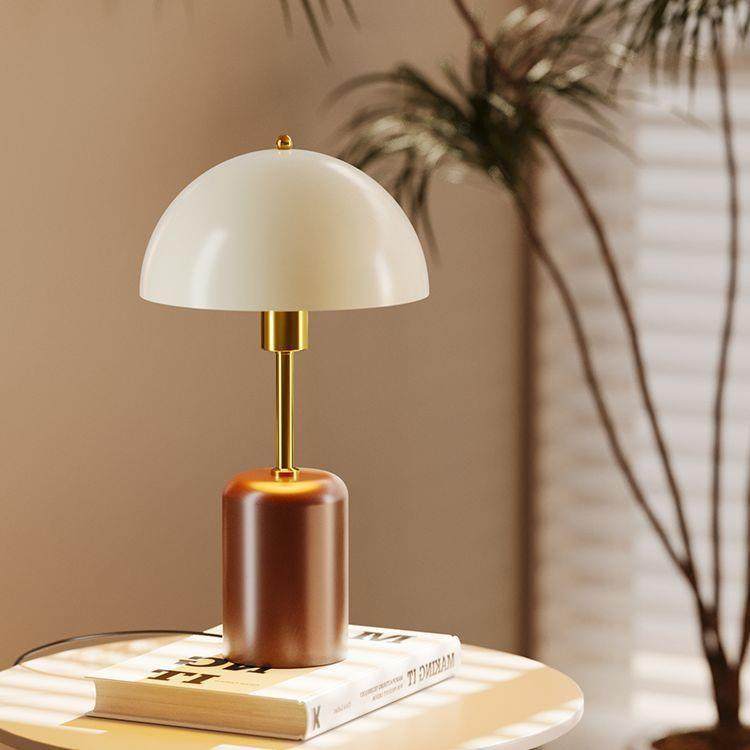 中古风台灯卧室客厅书房法式复古护眼实木北欧氛围感高级床头灯