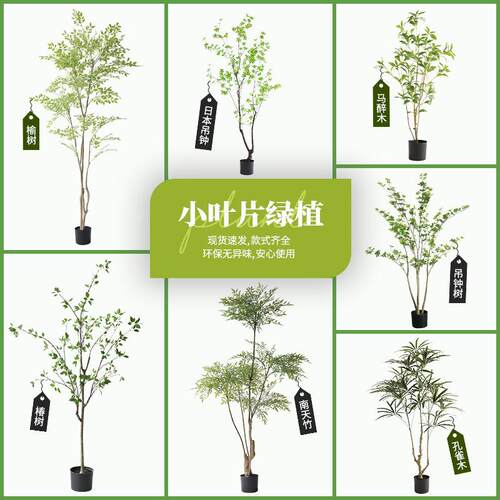 仿真绿植装饰仿真树假绿植南天竹仿真盆栽马醉木仿真绿植造景假树