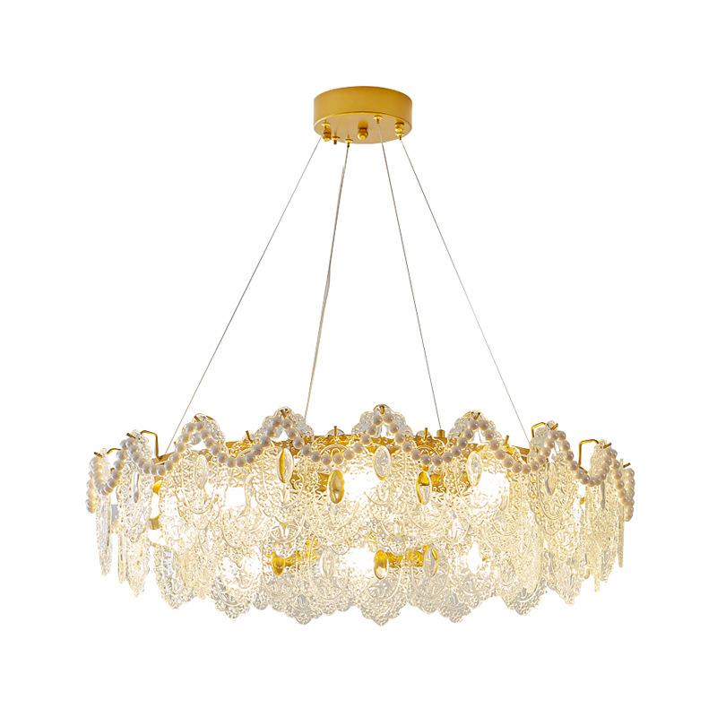 法式轻奢客厅水晶吊灯简约现代网红主卧室房间灯餐厅书房水晶灯具