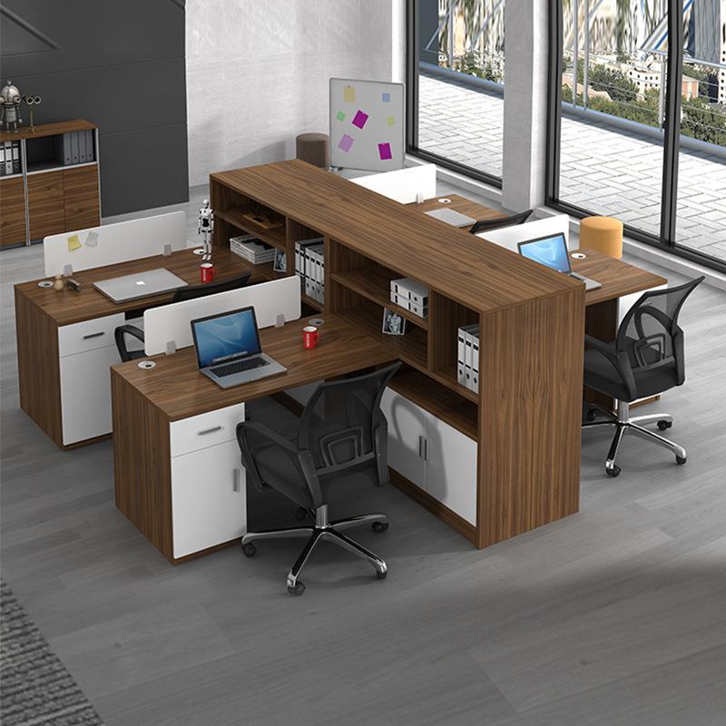 办公家具简约现代4/6人员工位电脑桌组合屏风职员工作位办公桌椅