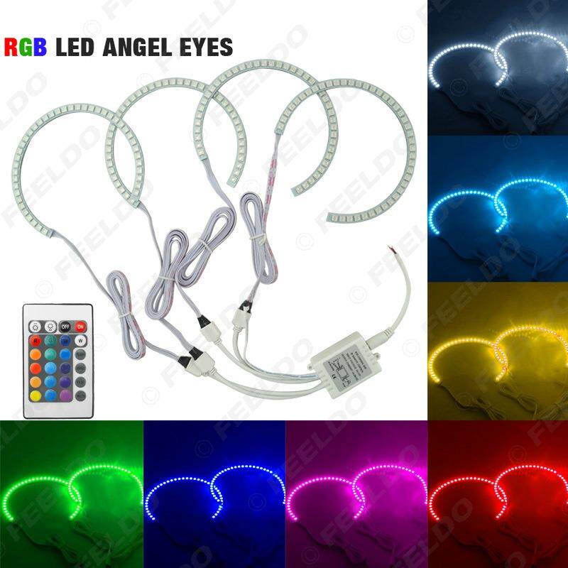 适用宝马E36/E38/E39/E46带透镜天使眼灯遥控RGB-5050SMD大灯光圈