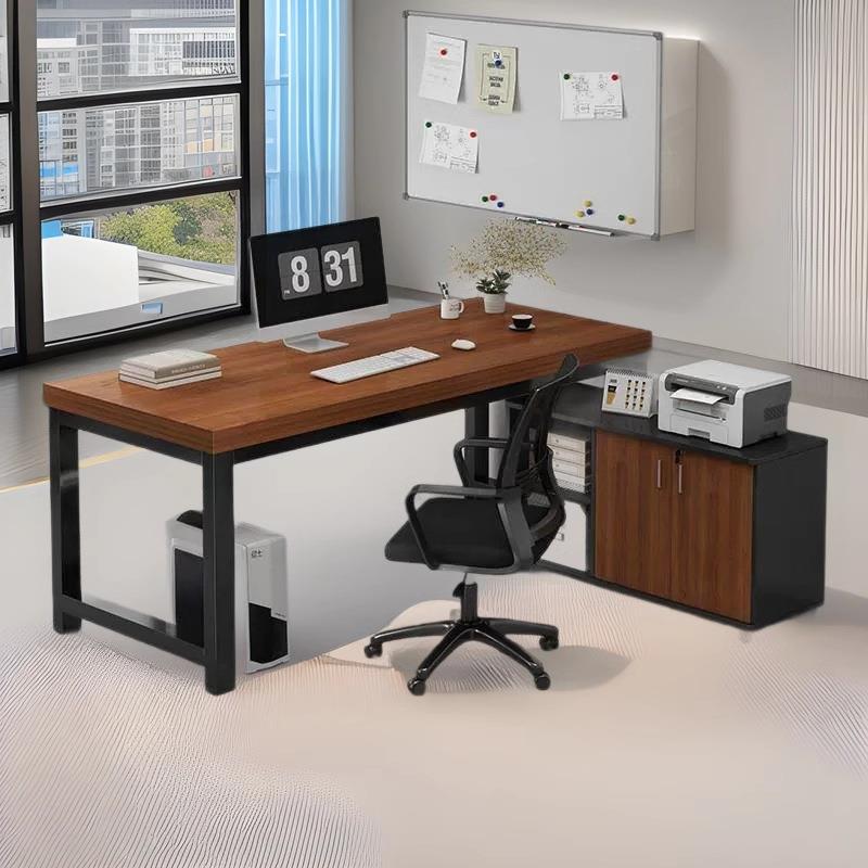 职员办公桌椅组合家用单人带抽屉电脑桌台式办公桌简约现代员工位