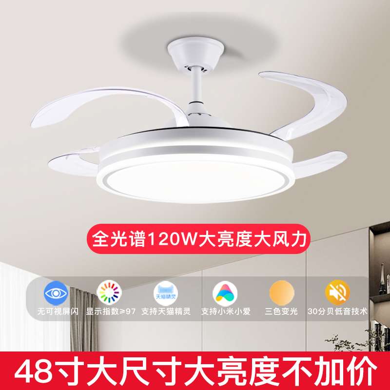 隐形风扇灯2025新款吊扇灯客厅卧室餐厅吸顶带电风扇吊灯现代简约