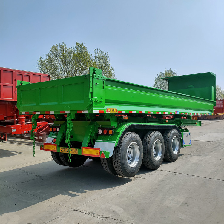 厂家现货半挂 自卸运输挂车 一体后翻自卸半挂车 标车后翻