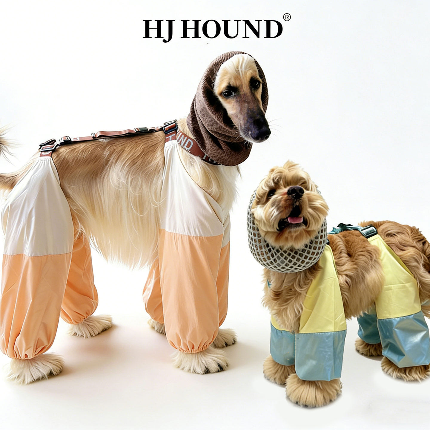 HJHOUND狗狗防尿防脏腿套户外防尘防水犬四脚连体裤防尘裤防舔