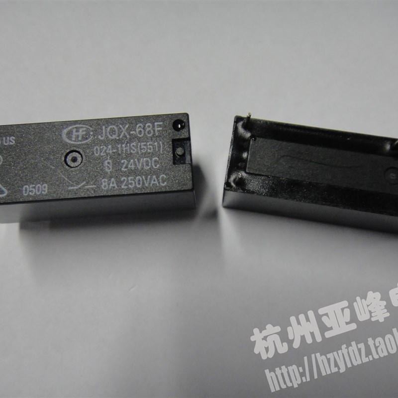 宏发继电器JQX-68F-024-1HS 4脚一组常开 8A 250VAC G6RN-1