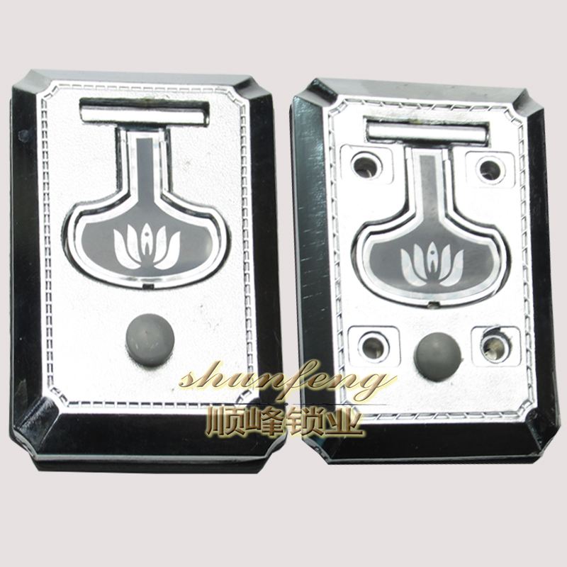 防盗门锁十字自动锁把手护锁器老式碰锁自动锁护锁盖子隐形护锁器