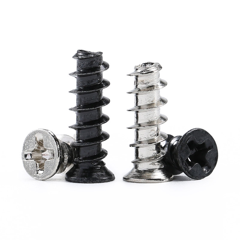 M4M4.5M5黑色机箱风扇螺丝钉镀镍KB平头沉头平尾自攻小头薄头螺栓