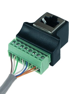 网线延长连接器 RJ45转8PIN接头rj45转8位端子网线直通对接延长头