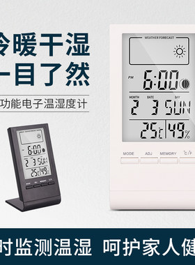 电子温湿度表高精度家用室内温度计测温仪干湿度计数显工业暖气房