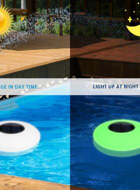 新品泳水漂灯防OBX户外水草坪庭院彩发七光LED太阳能池漂浮灯