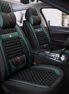 汽车坐通垫新款全包围夏座四季用KDMS-GCW布艺座椅套季亚套麻专用