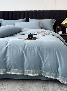 棉超柔四件奢套纯棉全水洗棉100套家用床笠床上用品轻简EHX被约床