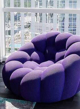 人罗奇堡泡懒沙发布艺Bubb懒le客厅阳台定PME型棉足球泡单人慵风