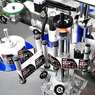 现货全自瓶动面贴双标机机油扁双面贴标机UV胶水瓶双侧面DWZDH-01