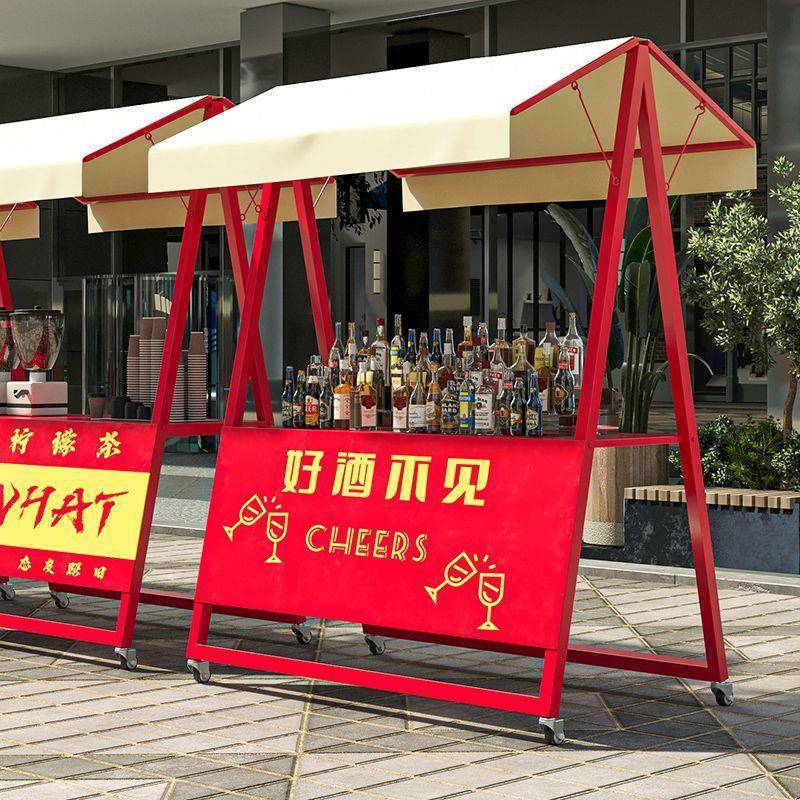 户外棚展示架促销花车夜市集市小摊夜市摆摊货架移动可折叠摊位