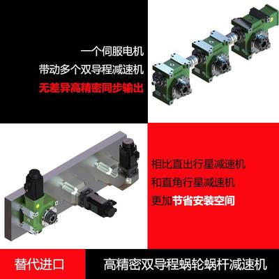 JDLB25/35双导程蜗杆减速机高扭转刚度90度重复微米级定位传动