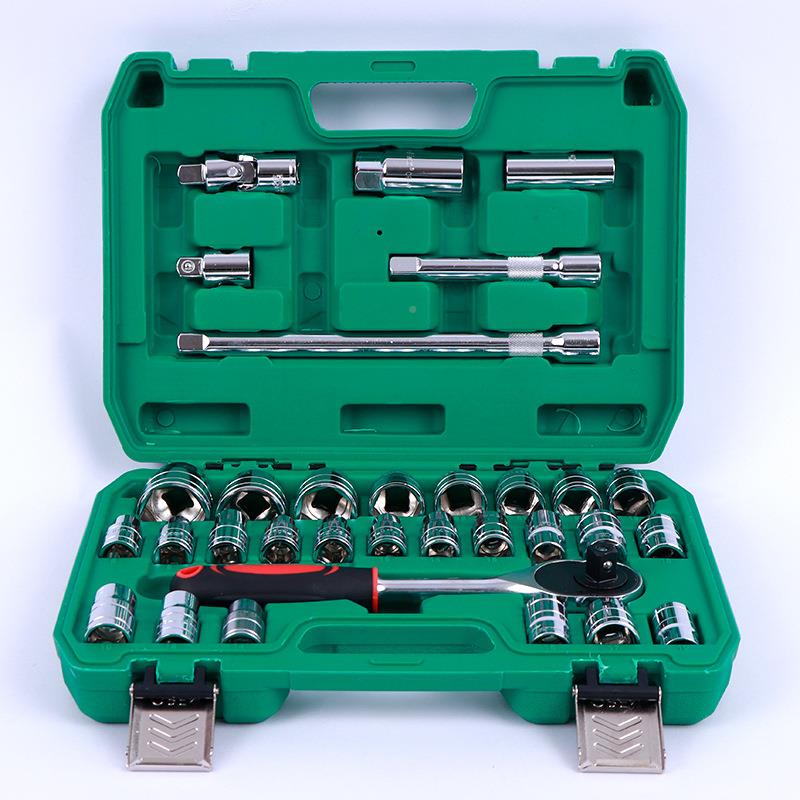 正浩工具汽车套件维修3用棘轮扳手32件筒套7GHH套汽修套筒扳手套