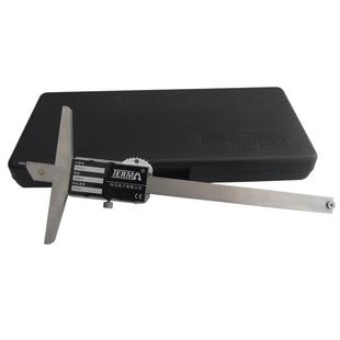 钻2度00 特马尖头数显深尺PCU可换小测头圆头电子深度卡尺0 150