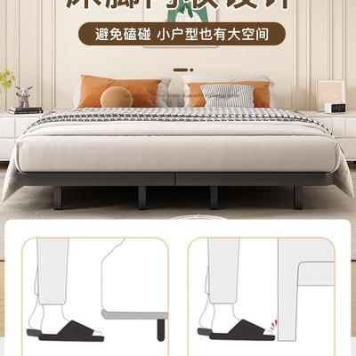 式简日约无床头悬床架子排骨家用铁艺床浮加厚JZY单人双架人铁架