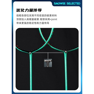 ALP羽毛球拍【V5 2.0】高刚性实心中杆减震连钉高模量碳素新型T头