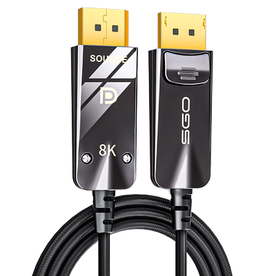 斯格光纤dp线2.1版16K电竞显示器线4K144Hz240Hz电脑165Hz兼容1.4