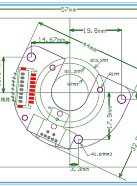 1000线ABZ3j相编码器模组联轴器工业伺服步进电机带码盘HN103-36A