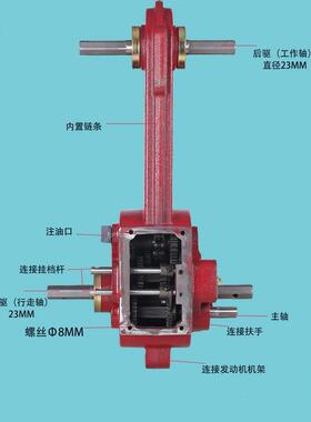 微耕机改装四驱具变速箱工农APH耕向农业减总速转小型改装成齿轮
