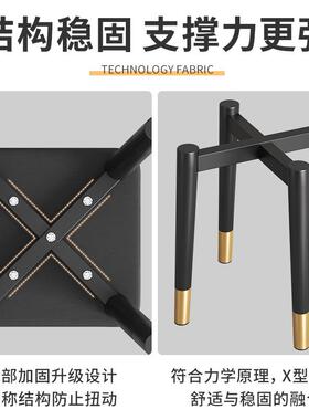 凳子家用轻奢小凳客厅543子叠放凳久方坐板凳实用软包加厚椅M可&