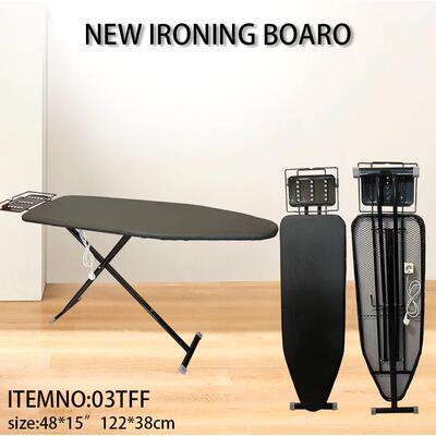 跨01TFF-04境款现代简01F约插电款烫衣板双层T海绵家用酒店可折F