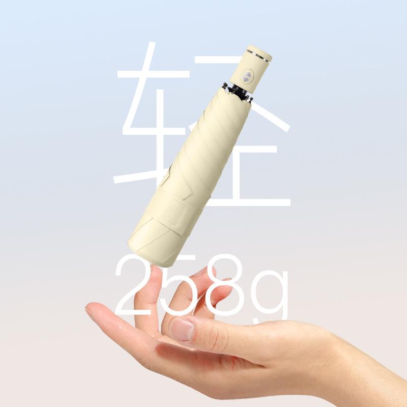 QBZ新款片黑胶抗自动超轻贴伞便伞捷风雨折叠伞女防晒晴雨两用遮