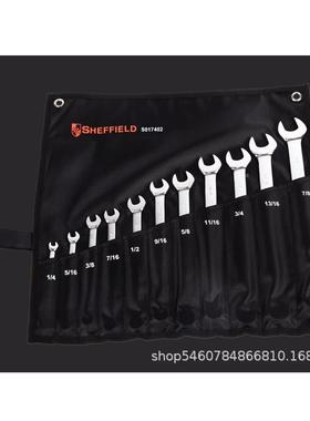 钢1口1件套英制全抛光用扳手S01740两82梅花开多功能扳盾手工具