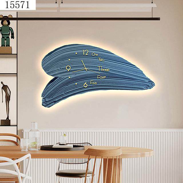 新中式奶风玄关装饰画ld表钟挂SM10200画高档客厅壁画油晶e瓷镶钻