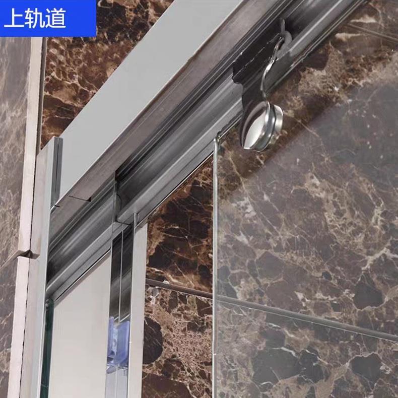 不锈钢移金淋浴房型材折弯三门黑色卫生干32间湿隔断五淋浴房配件