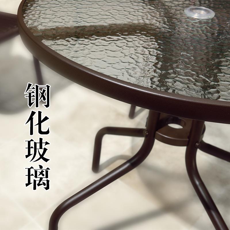 户外叠桌折椅便携式简家用桌椅套装庭院阳易室台内外摆摊休闲小圆