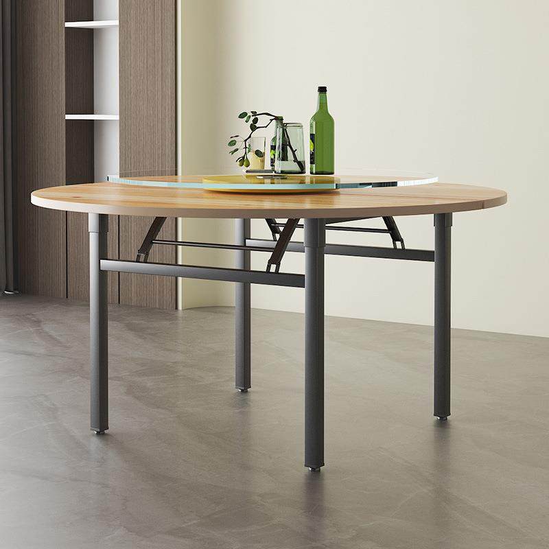 加厚实木折叠大圆RG102336面板桌子桌餐桌15人02饭带转盘1桌0家用