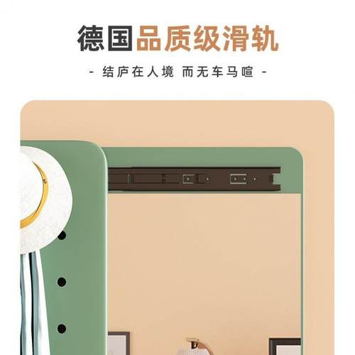 形穿衣镜推拉关隐藏全身镜隐子洞AJP贴墙闭可遮挡壁挂洞板玄关试