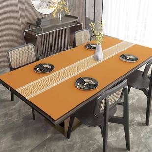 新中式垫皮革餐桌茶形几台垫防水长防油免洗防烫64603455通用方中