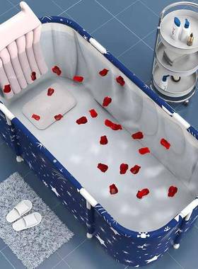 用可折叠家泡澡桶成儿童泡澡易桶宝宝沐人VBJ浴桶浴缸加厚洗澡盆