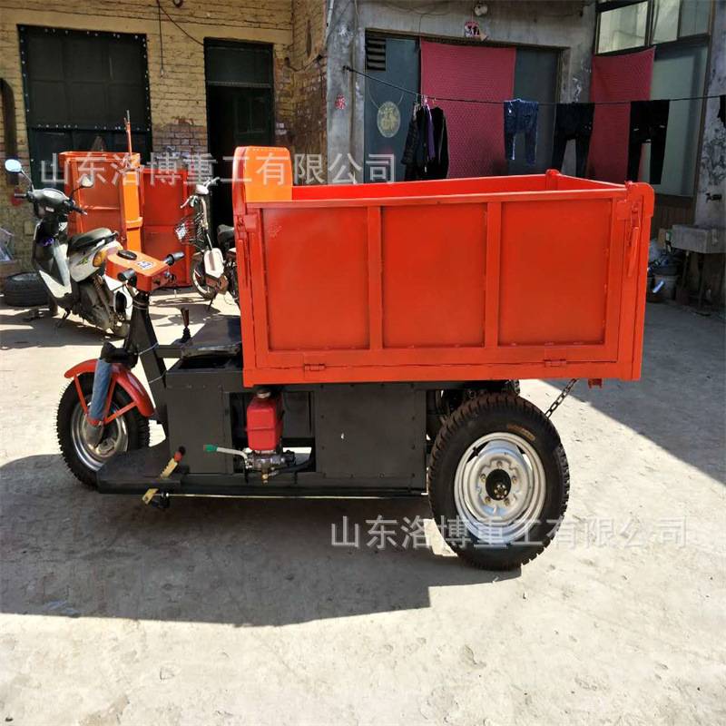 建筑工程工地电动三轮车自卸车载重工拉砖拉沙运输三轮车