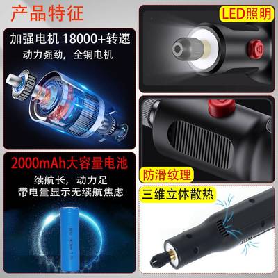 2025款新数小型手你持电磨机显电动打磨抛光钻孔切割雕刻迷电9887