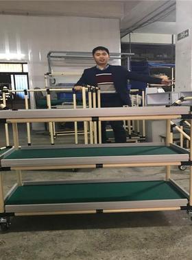 厂家直销电子商务3层黄色精益周转车02米防推静电周转车物流管手